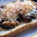 青空レモン's cooksnap of when they made ひじきの煮物de和風トースト.