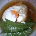 めありーん's cooksnap of when they made ほんのり甘い母の味　絹さやの落とし卵煮.