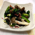 フジぽん's cooksnap of when they made 小松菜としめじの海苔和え＊梅風味.