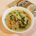 Richland☆Y's cooksnap of when they made サッポロ一番塩ラーメンで〆の蕎麦米クッパ.