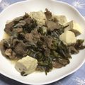 クック★BAMBOO's cooksnap of when they made 【春菊と牛肉、焼き豆腐のすき焼き煮込】.