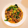usa♡'s cooksnap of when they made 小松菜と卵の豚肉炒め (糖質オフ).