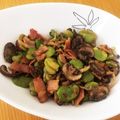 NGOROX's cooksnap of when they made そら豆とマッシュルームとベーコンのソテー.