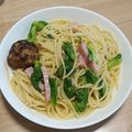 たらららーん's cooksnap of when they made 春香る✤菜の花とベーコンの和風パスタ.