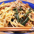 なつ♫'s cooksnap of when they made 豚のしょうが焼きリメイク☆簡単パスタ♪.