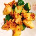 こーやんたん's cooksnap of when they made ポテトときゅうりとツナのピリ辛炒め.