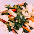 ひなた１０１６'s cooksnap of when they made 【簡単】柔らか鶏胸肉のカレー粉炒め.