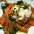 ねこはがき's cooksnap of when they made 家族みんな大好き濃厚煮込みハンバーグ！.