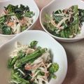 hash五阡円屋絽地's cooksnap of when they made 菜の花とカニカマのサラダ.
