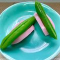 はらぺこしろうさぎ's cooksnap of when they made お弁当に かまぼこに絹さやはさむだけ～.