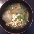 まる6039's cooksnap of when they made 簡単☆レタスと卵と韓国のりのスープ.