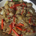 もりのりころ's cooksnap of when they made 鶏皮と野菜のポン酢炒め.