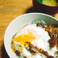 しょこたん501's cooksnap of when they made 落とし卵で簡単☆甘辛牛たま丼.
