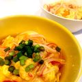 まめちゃん710's cooksnap of when they made 蟹玉天津飯☆カニカマでも美味しく作るコツ.