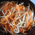 のりこったん's cooksnap of when they made レンジ一つで簡単！もやしと人参のナムル.