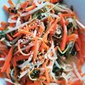 うにに2's cooksnap of when they made 豆苗と人参ともやしの塩昆布ナムル.