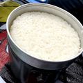 ゆかリ☆'s cooksnap of when they made カセットコンロで飯盒炊飯 キャンプに.