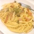 kitchon's cooksnap of when they made しめじの和風カルボナーラ.