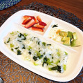 ちゃぴ♥'s cooksnap of when they made 離乳食 初期 しらすと小松菜のお粥.