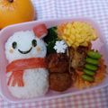 たまご焼き好き's cooksnap of when they made キャラ弁☆ 雪だるま弁当.