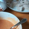 mmiwa's cooksnap of when they made 水餃子のココナッツミルクだれ.