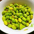 屋寿司's cooksnap of when they made 枝豆のペペロンチーノ風.