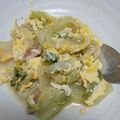 しゅんき☆'s cooksnap of when they made 白菜消費に☆チーズ入り白菜の卵とじ.