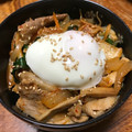 sunnnnny's cooksnap of when they made 豚ともやしのスタミナ炒め丼 温泉卵のせ.