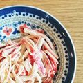 シナモシナモ's cooksnap of when they made 3分おつまみ☆カニカマの辛子マヨ和え.
