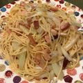 美珠さん's cooksnap of when they made 白菜とベーコンの時短簡単美味スパゲティー.