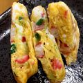 トロイメライ♬'s cooksnap of when they made お弁当に☆カニカマと貝割れの卵焼き.