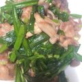 231なっち's cooksnap of when they made 豚コマ切れ肉で☆きのことニラの辛味噌炒め.