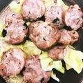 dolcektra's cooksnap of when they made レンジで豚こま大葉チャーシュー.