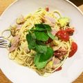 jupiters's cooksnap of when they made トマトとアボカドの生ハム冷製パスタ.