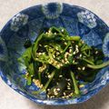 こむぎぱくぱく's cooksnap of when they made ワカメとミツバのおひたし.