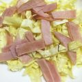 ＊にょにょん＊'s cooksnap of when they made レンジで簡単☆ハムとキャベツの炒め物♪.