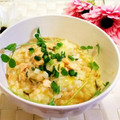 ももちゃんのれしぴ's cooksnap of when they made 簡単★ネギと鮭フレークの卵雑炊.