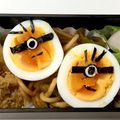 ÜCÖ♪'s cooksnap of when they made 簡単★キャラ弁おかず♡茹で卵deミニオン.