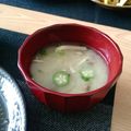 あず7225's cooksnap of when they made オクラとぶなしめじのみそ汁.