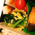 中途半端なゆきちん's cooksnap of when they made ほうれん草と卵とウインナーのバターソテー.