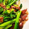 0508haru's cooksnap of when they made 菜の花とホタルイカのガーリックバター炒め.