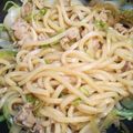 JunAiママ's cooksnap of when they made 焼きうどん醤油味.