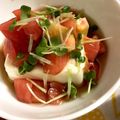 ひこにゃん＊'s cooksnap of when they made カイワレとトマトのサラダ風冷や奴.