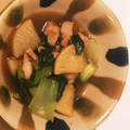 OKing's cooksnap of when they made 大根と豚肉、青梗菜の煮物.