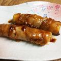 リデルさんさんご's cooksnap of when they made 簡単！生姜焼き☆ちくわのチーズ豚バラ巻.