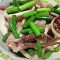見習いみーこ's cooksnap of when they made するめいかとにんにくの芽の中華炒め.