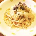 うめ食堂's cooksnap of when they made もつ鍋のしめ！カルボナーラ麺.