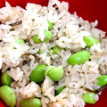 ♡ぷーさん♡'s cooksnap of when they made 簡単！枝豆の塩昆布炊き込みご飯.