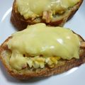 のり子のおかず♪'s cooksnap of when they made マヨ玉コーンのチーズトースト.