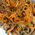 mipunya's cooksnap of when they made カリッと豚コマと玉ねぎ人参の焼肉炒め.